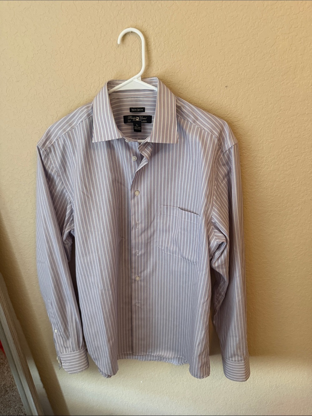 Pronto Uomo Light Blue and White Striped Dress Shirt